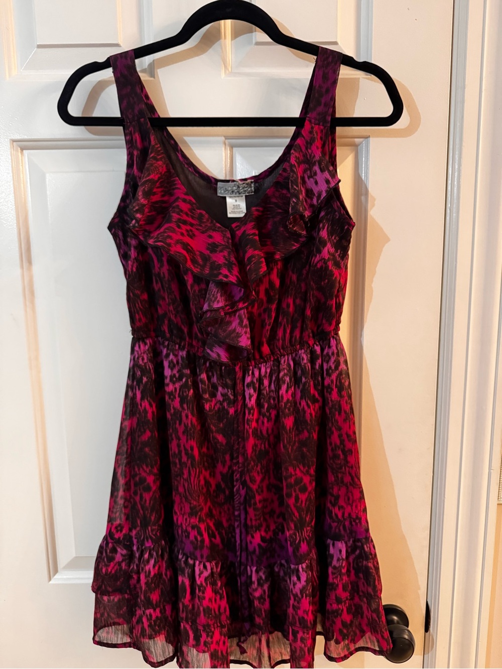 Nordstrom Pink & Purple Printed Ruffle dress